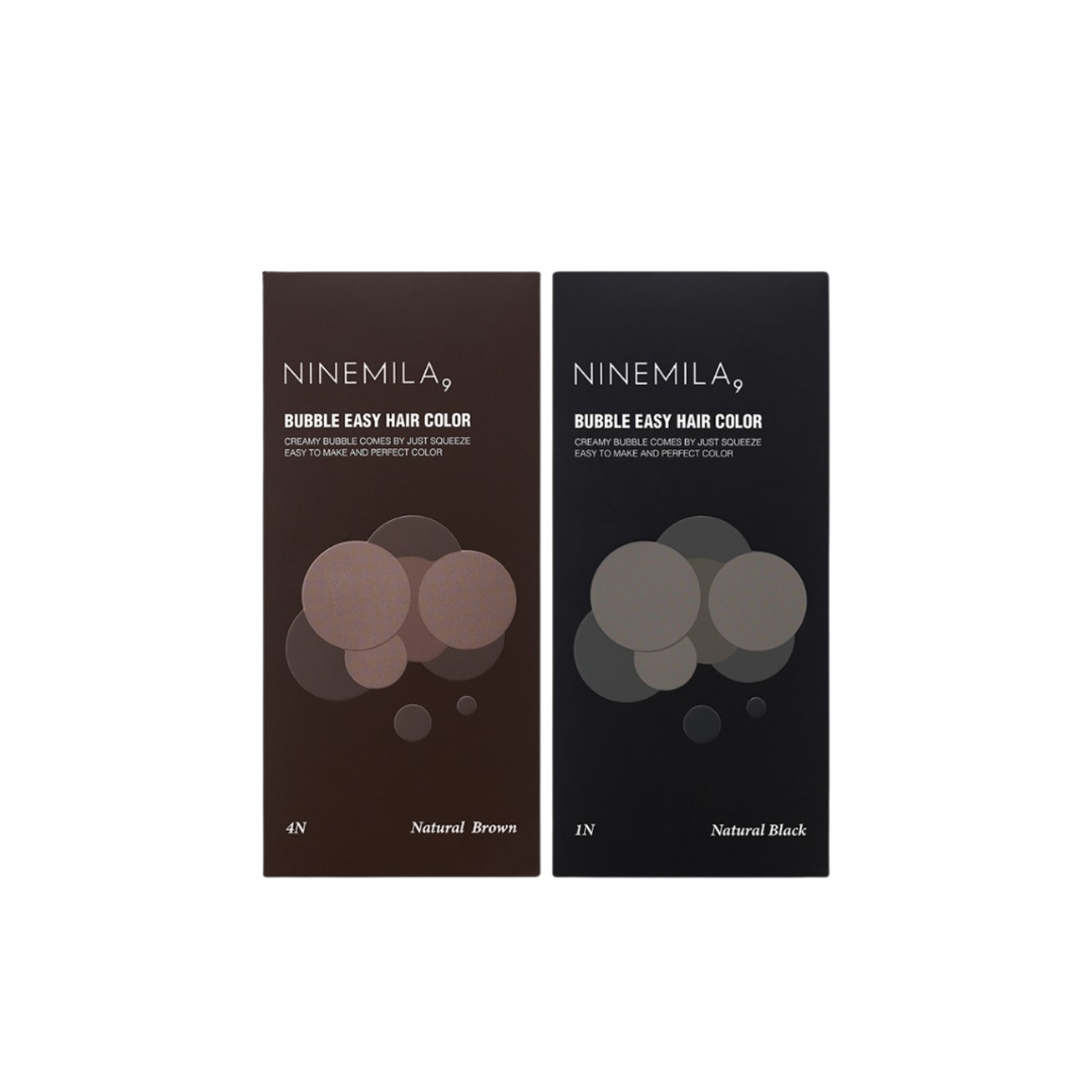 Ninemila bubble easy hair color black and brown