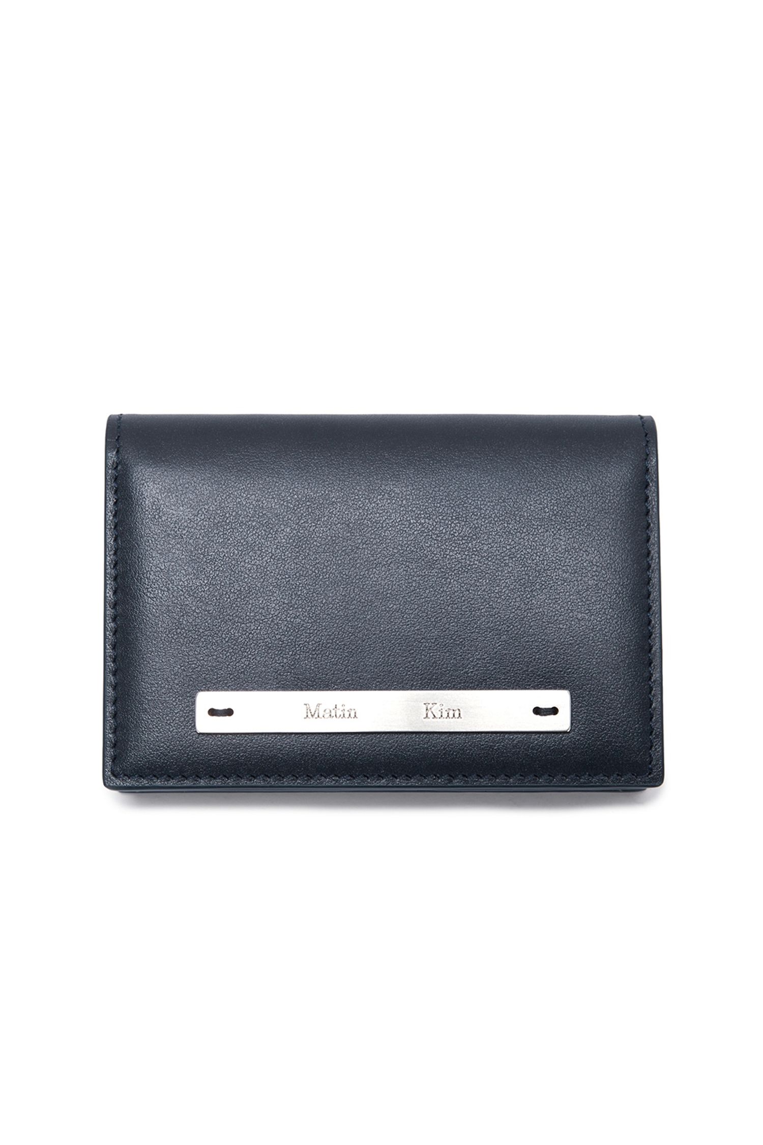 SLIM METAL BUSINESS WALLET IN NAVY
