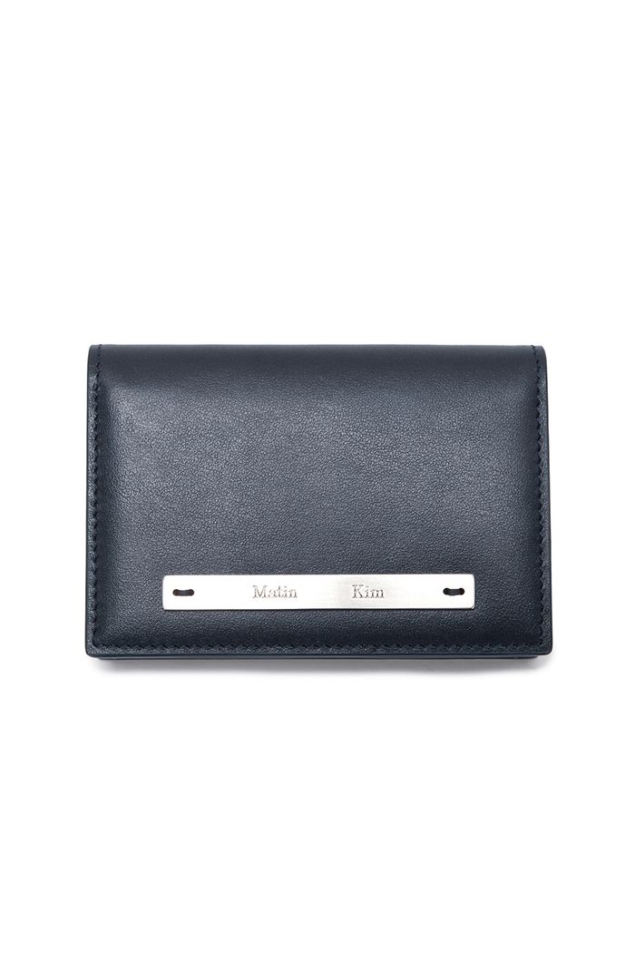 SLIM METAL BUSINESS WALLET IN NAVY