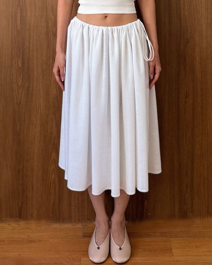 TIE SKIRT | WHITE