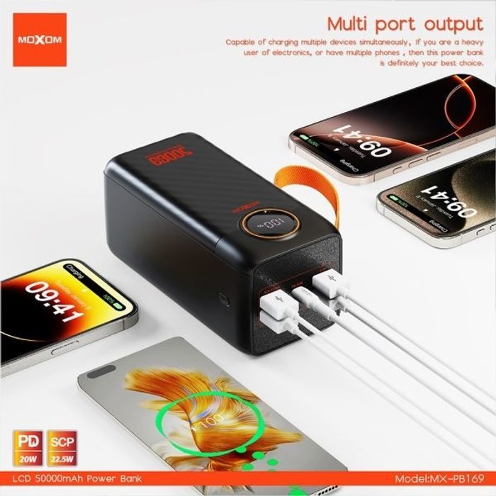 Moxom PB169 Том Багтаамжтай Зөөврийн Цэнэглэгч (Power Bank) 