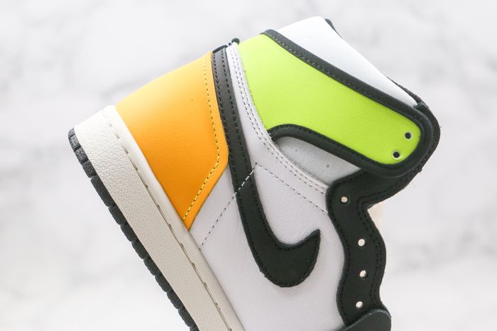 Jordan 1 Retro High White Black Volt University Gold