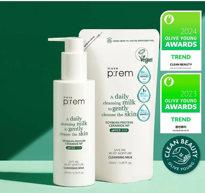 MAKE PREM A DAILY CLEANSING MILK 200ML+100ML REFILL 