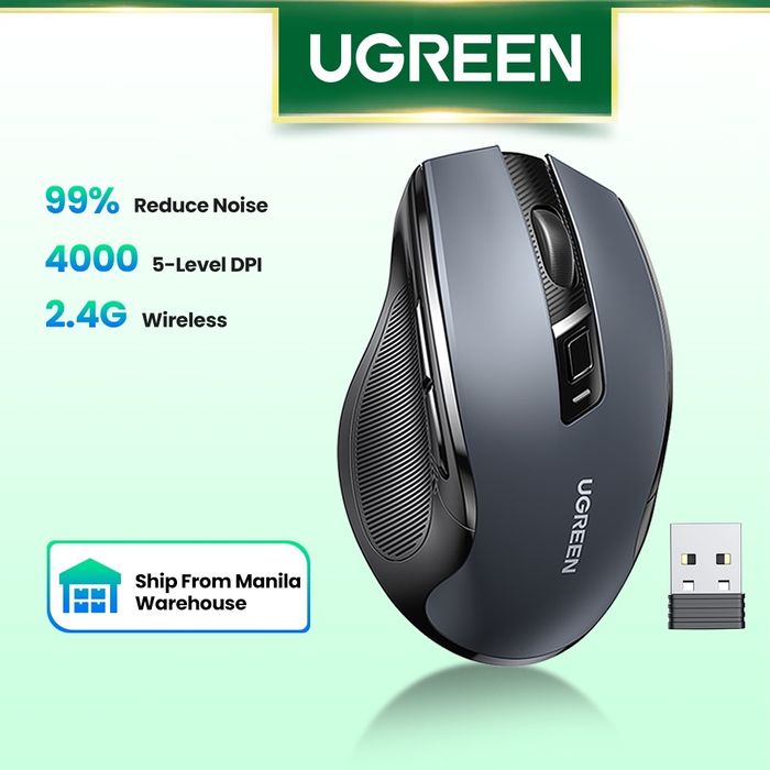 UGREEN MU006 Wireless Silent Mouse - Black