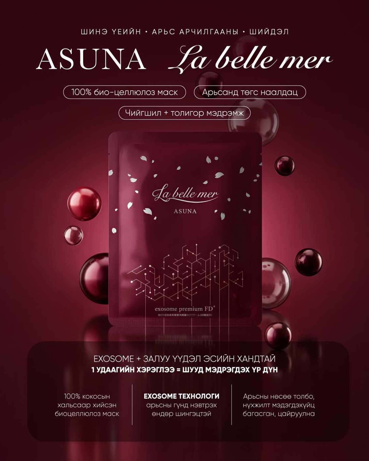ASUNA La belle mer – Exosome Premium FD Mask 