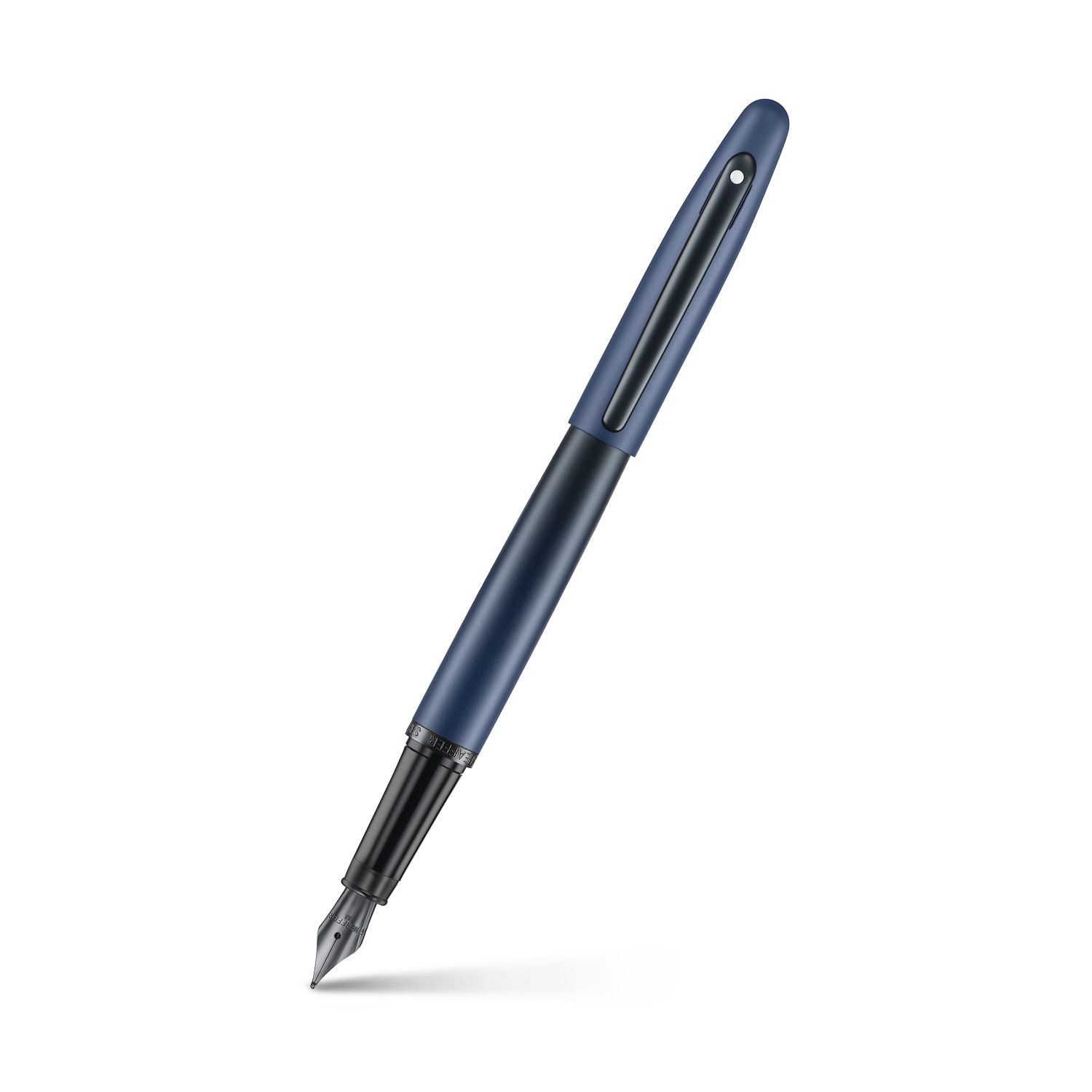 PEN SHEAFFER VFM E9429 MATT BLUE WITH MATT BLACK TRIMS WITH PVD MEDIUM NIB FP WITH CONVERTER
