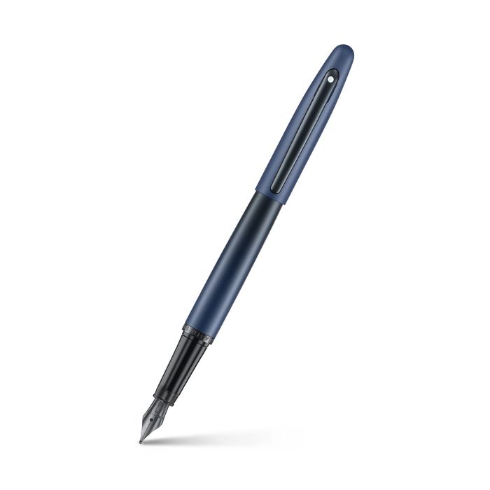 PEN SHEAFFER VFM E9429 MATT BLUE WITH MATT BLACK TRIMS WITH PVD MEDIUM NIB FP WITH CONVERTER