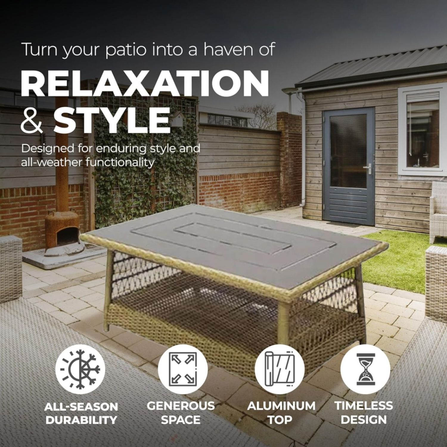 Сүлжмэл жижиг ширээ 100337 PATIO MASTER CORP