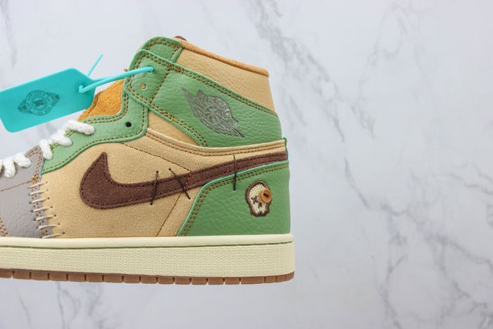 Air Jordan 1 Voodoo Flax and Oil Green