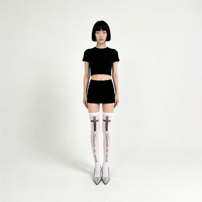 Gothic Cross Over-the-Knee Socks