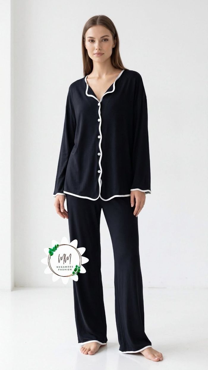 Black Cotton casual pajama