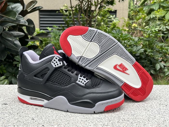 Air Jordan 4 Bred Reimagined Black Fire Red Cement Grey Summit White 