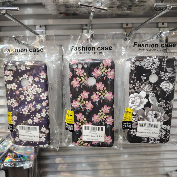 Huawei Enjoy 8+ Хар & Зурагтай Кэйс