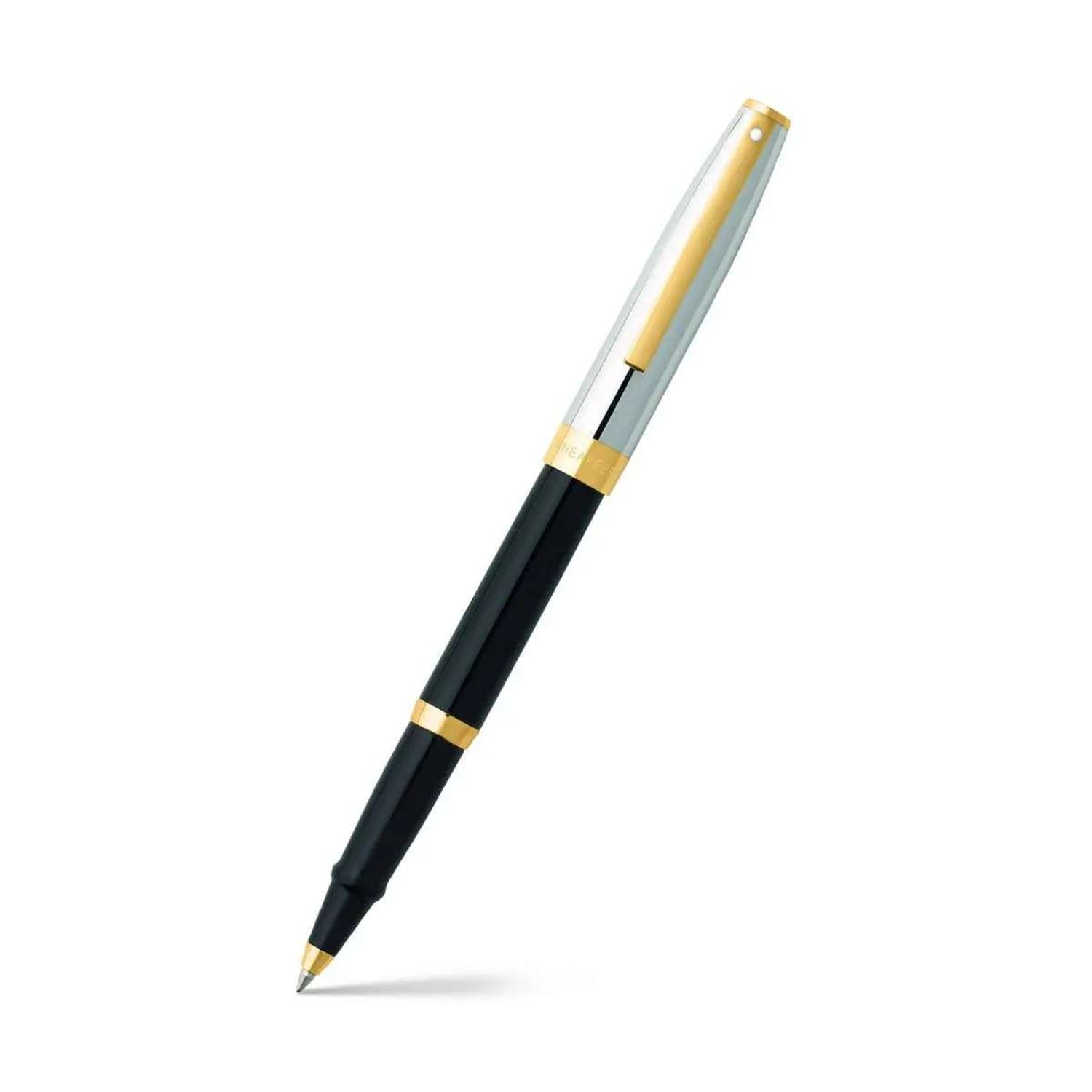 Sheaffer® SAGARIS 9475 Gloss Black Barrel and Chrome Cap Rollerball Pen With Gold Tone Trims RB 