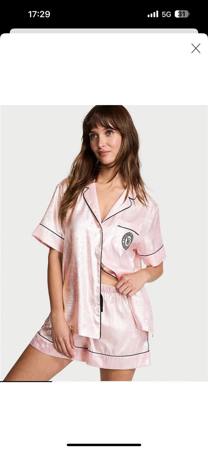 Glazed Satin Short Pajama Set