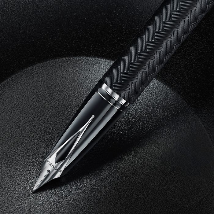 PEN SHEAFFER LEGACY CHEVRON MATTE BLACK WITH IP GUN METAL NIB AND TRIMS FP MEDIUM