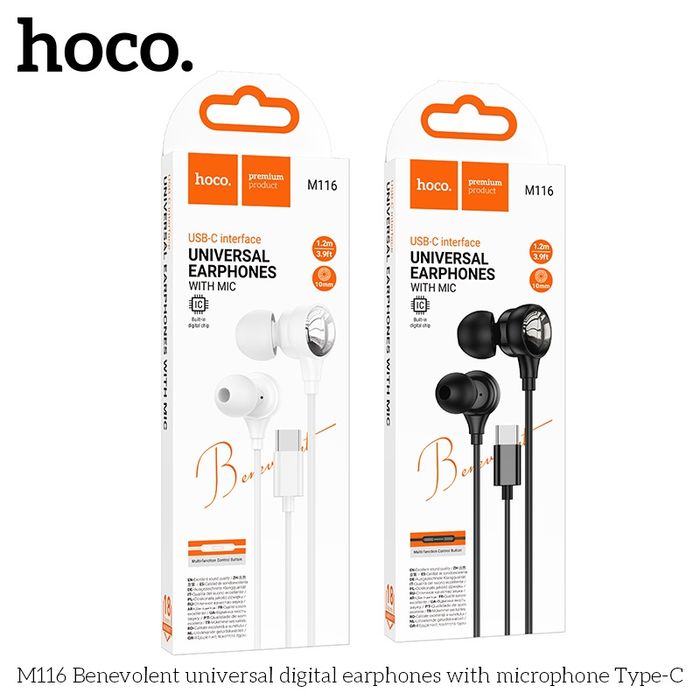 Hoco M116 Утастай чихэвч type-c