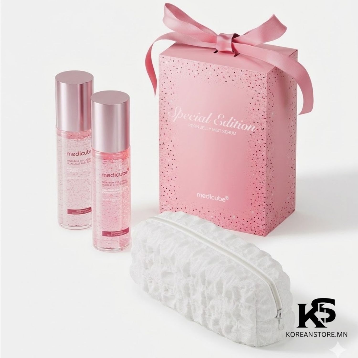 medicube PDRN pink collagen glow jelly mist serum 100ml (1+1+ pouch)