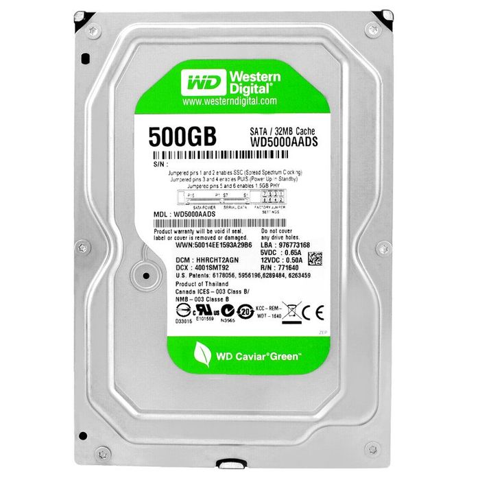 500Gb Western digital Hard disc