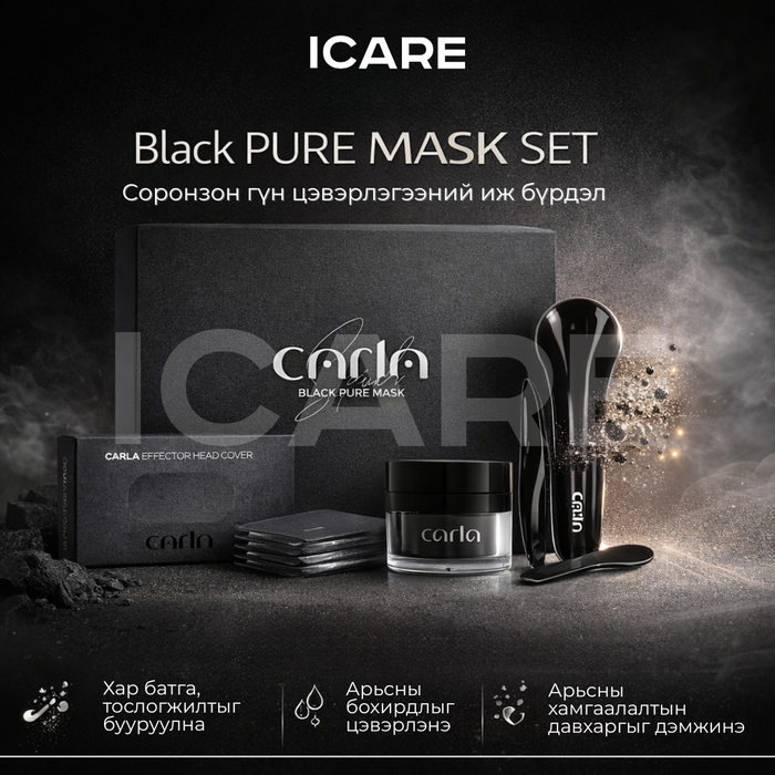 Carla Black Pure Mask Set