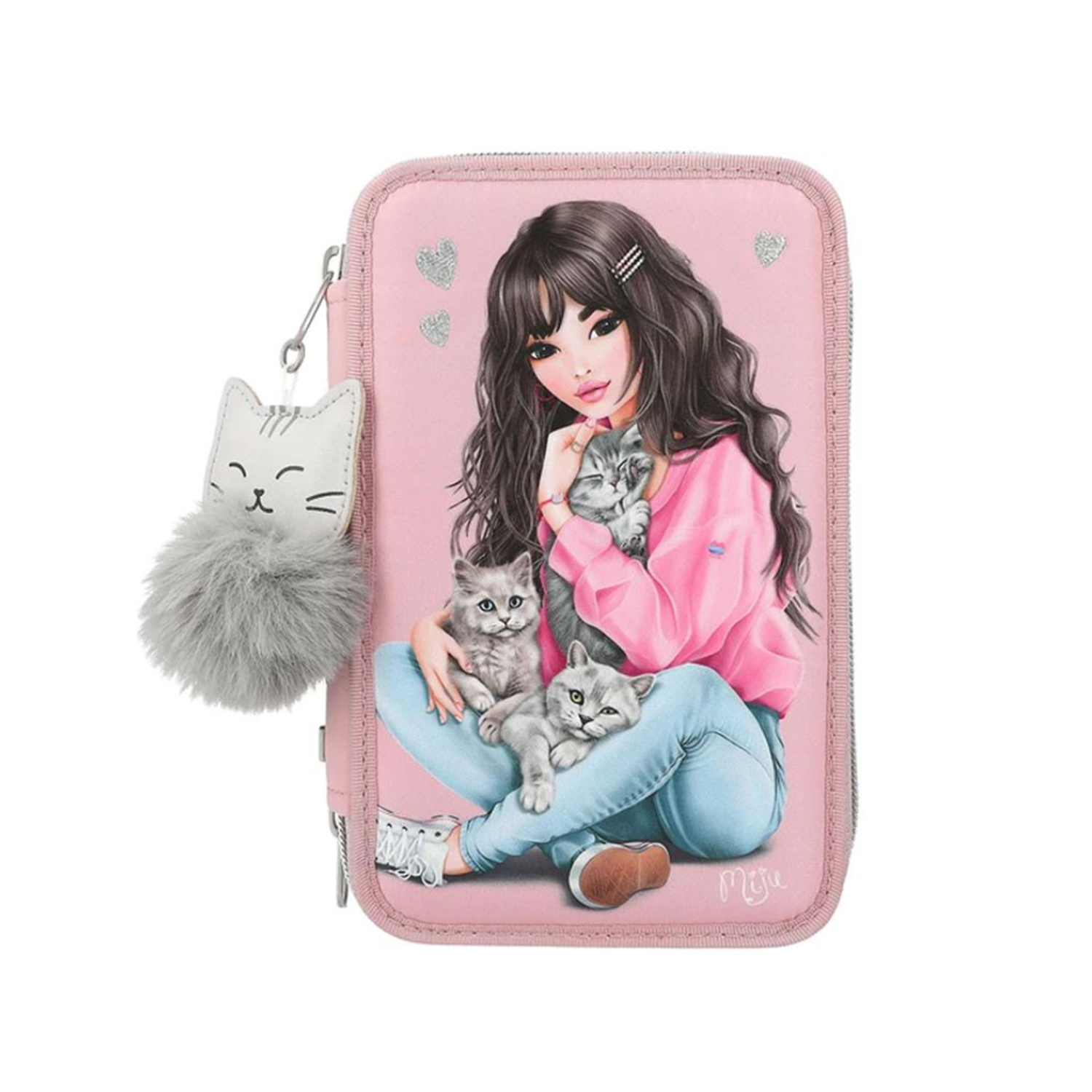 TOPModel Triple Pencil Case Kitten