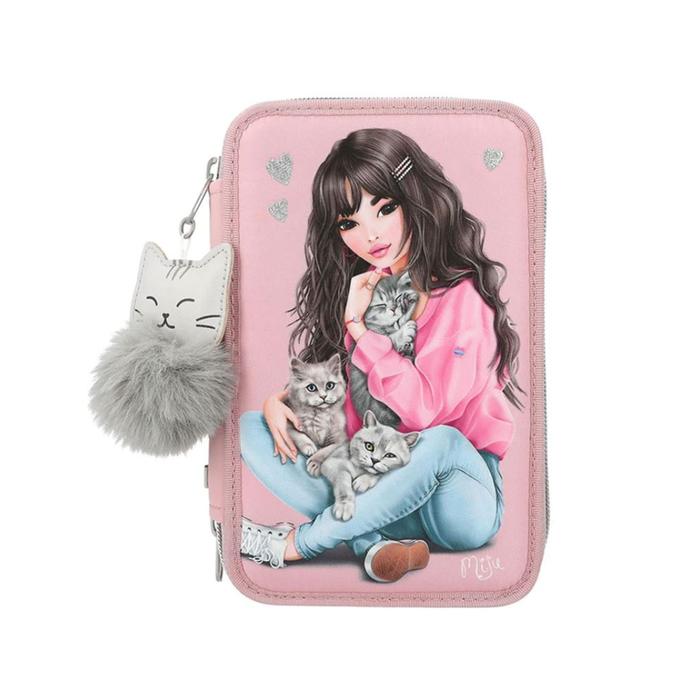 TOPModel Triple Pencil Case Kitten
