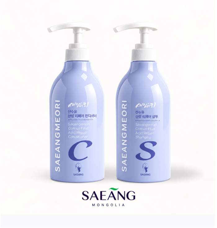 Saeangmeori Cornus Acidic Repair Shampoo & Conditioner Set