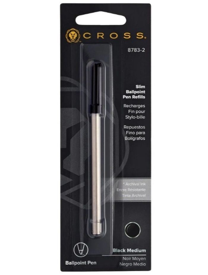 Slim Ballpoint Pen Refill - Black - Single Pack