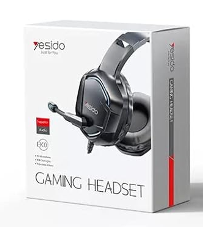 Yesido EK01 Wired HD Sound RGB 7 Color Breathing Light Gaming Headset Over-Ear