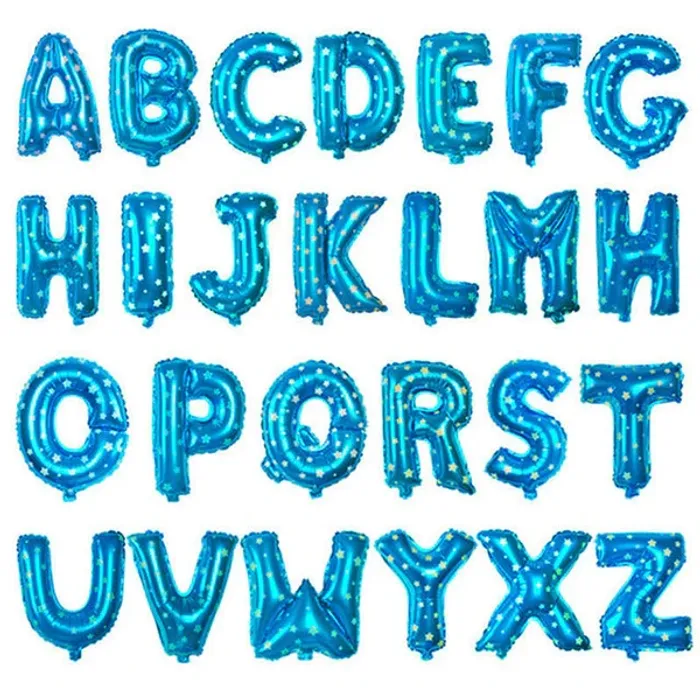 A-Z цэнхэр, цагаан зүрхтэй үсгэн шаар 46cm