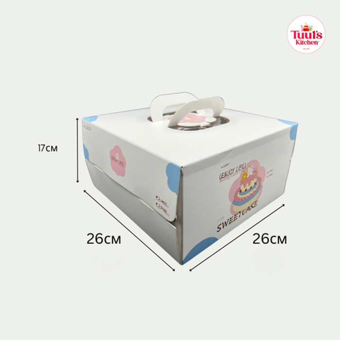 Энгийн Sweet Cake хайрцаг 26x17cm