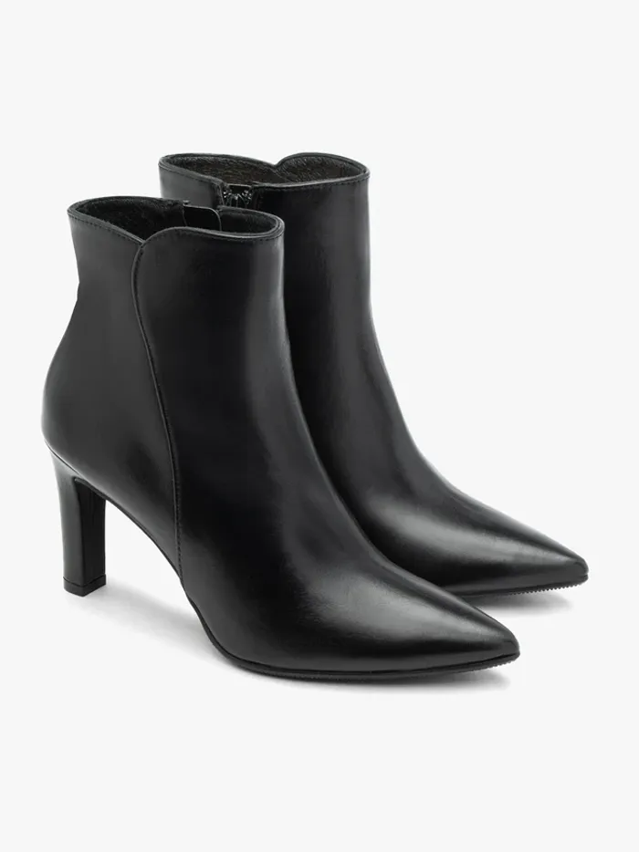 Women’s Black Leather Ankle Boots