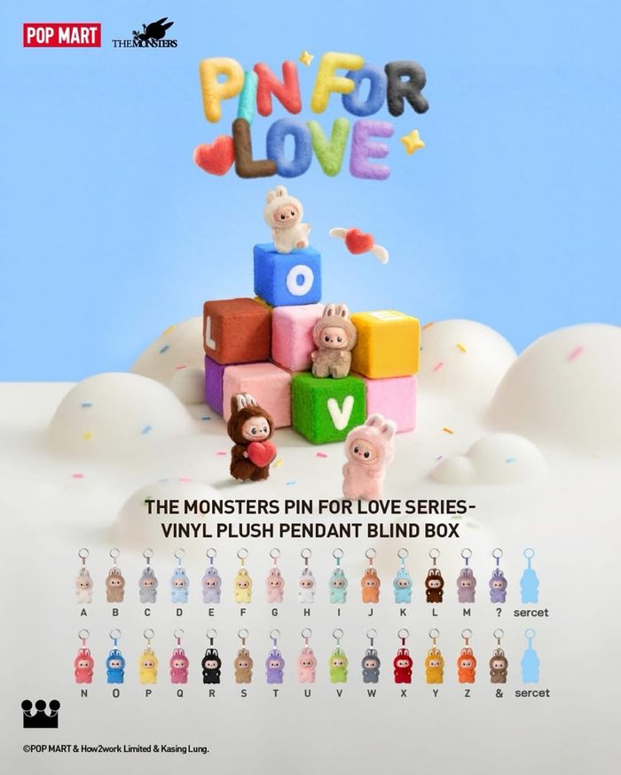 Labubu Pin For Love Blind Box