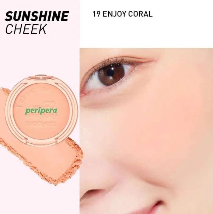 Peripera Pure Blushed Sunshine Cheek Enjoy Coral 19 - Хацар Өнгөлөгч 4.2g