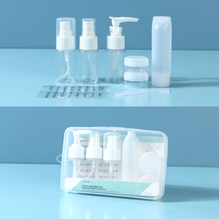 8 Pcs Travel Containers for Toiletries Bottle (Style A)