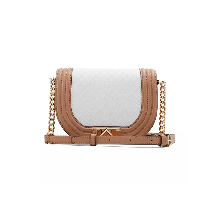 SADDLEBAE-112-WHITE OVERFLOW-Lady City Handbags
