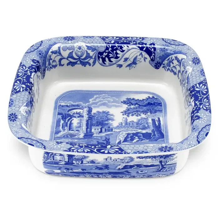 Square Rim Dish 25cm (Single) Blue Italian 
