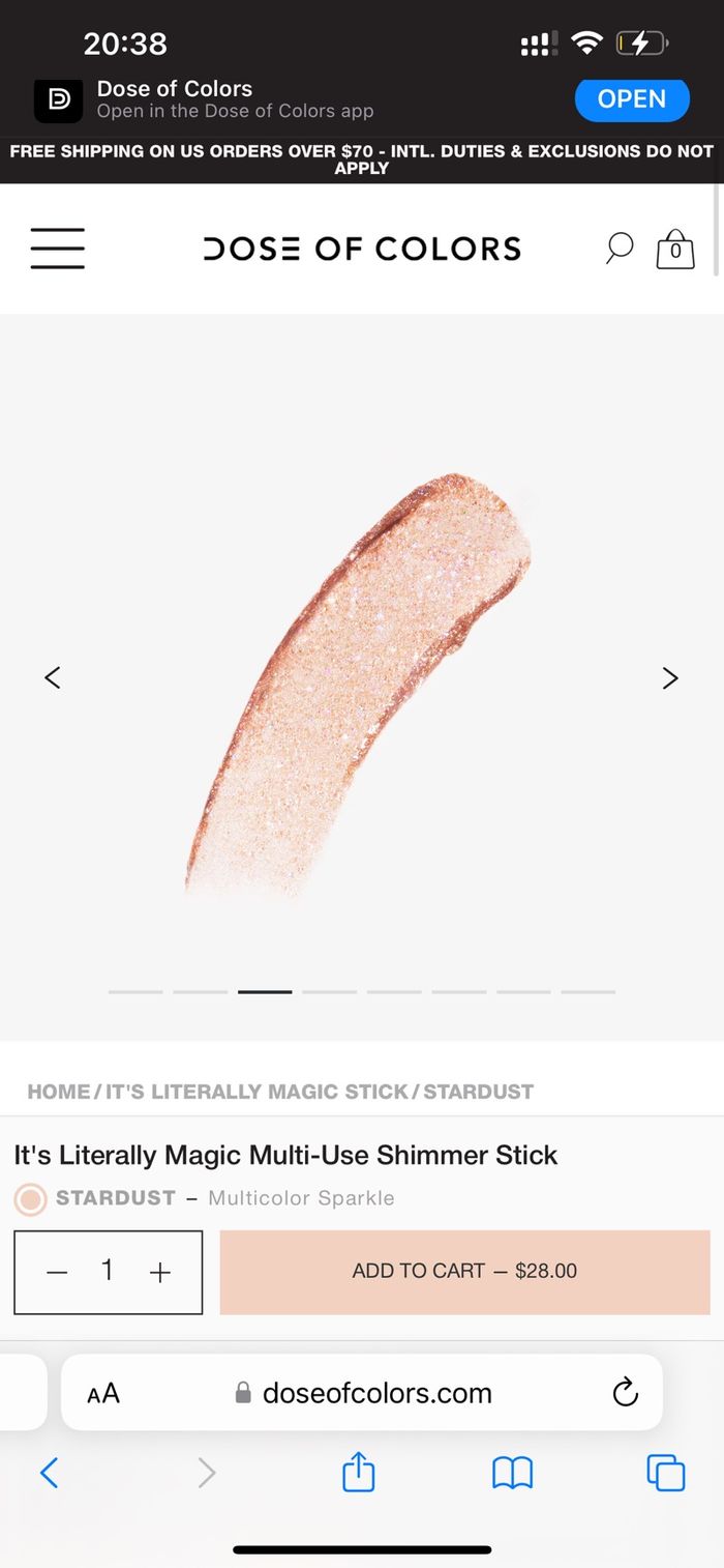 Multi-use shimmer stick