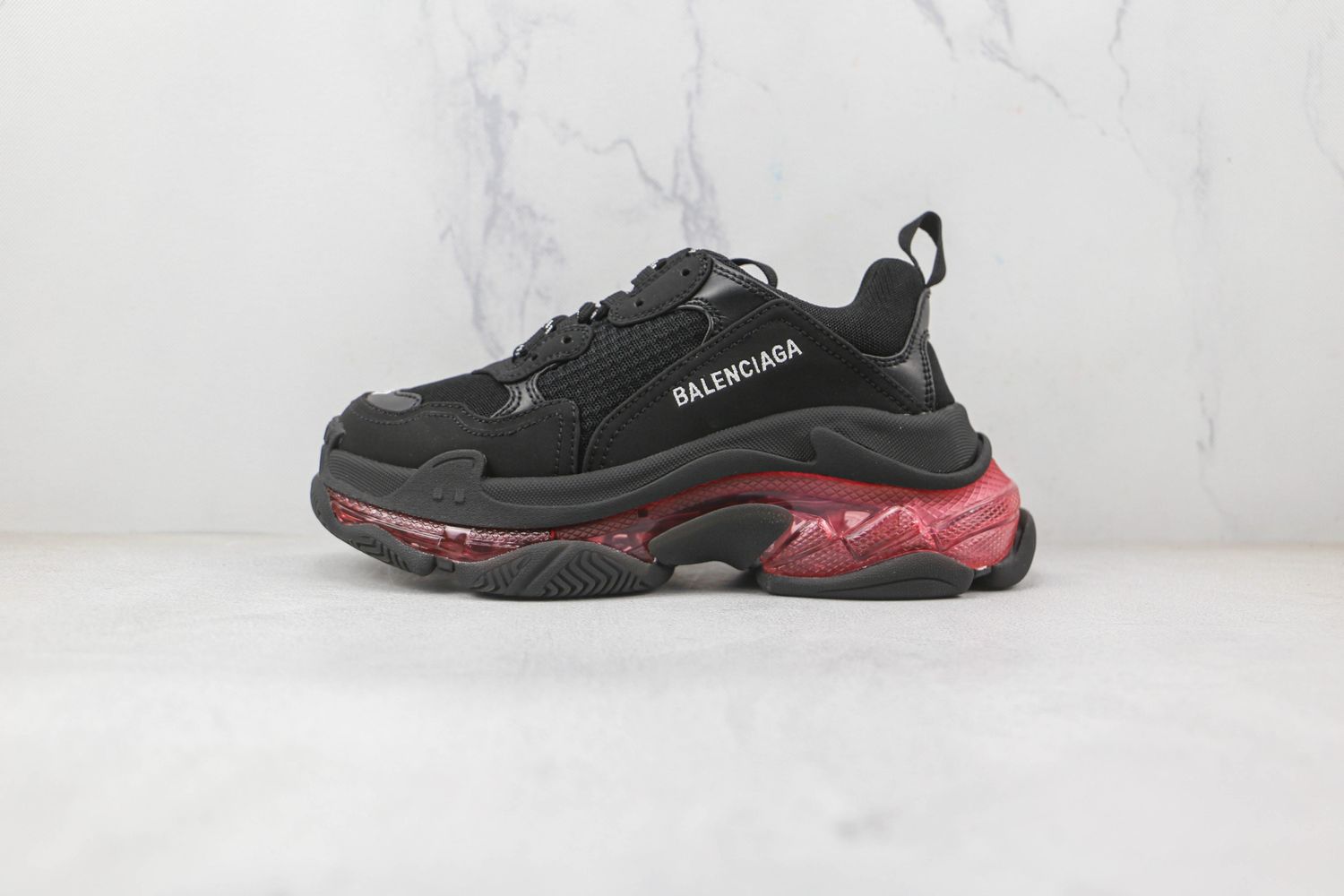 Balenciaga Triple S Sneaker 'Clear Sole - Black Pink Neon'