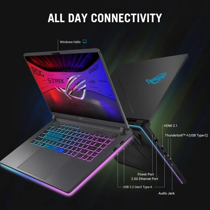 - ASUS ROG Strix G16 16” FHD+ 165Hz/3ms Display, Intel® Core™ i7-14650HX, NVIDIA® GeForce RTX™ 5060 GPU, 16GB DDR5 RAM, 1TB Gen 4 SSD, Wi-Fi 7, Windows 11H    НѲАТ-тай ҮНЭ 