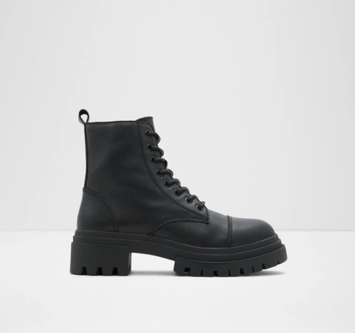 BIGMARK-001-BLACK-Ladies Cas Boots