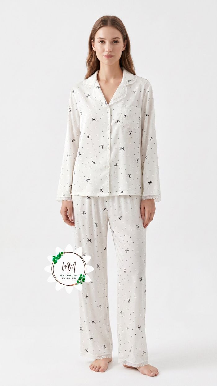 New white silk pajama