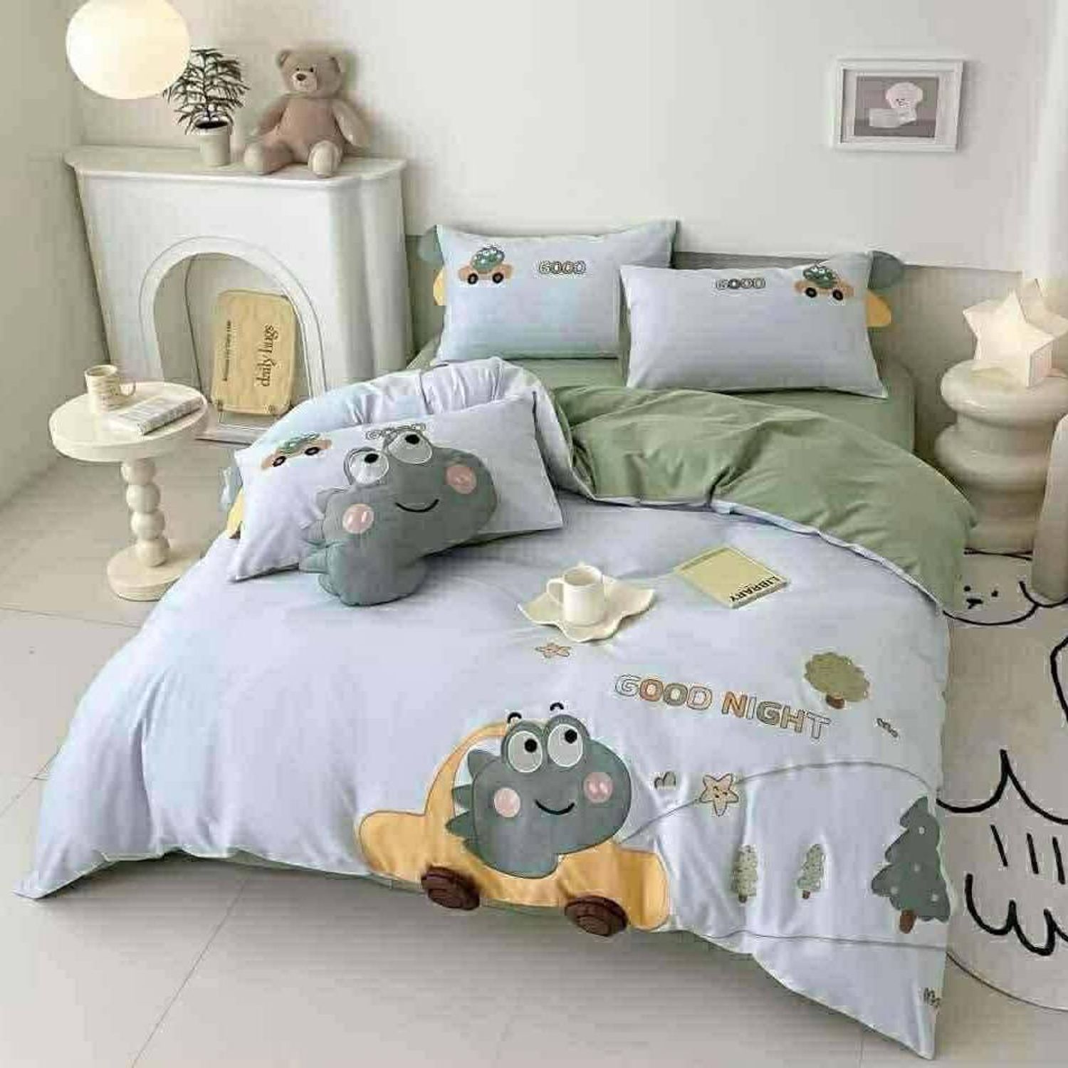 Цэвэр даавуун материалтай 1 хүний ор хөнжлийн хос