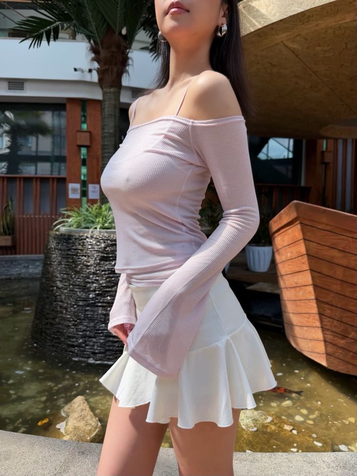 Layer off shoulder top