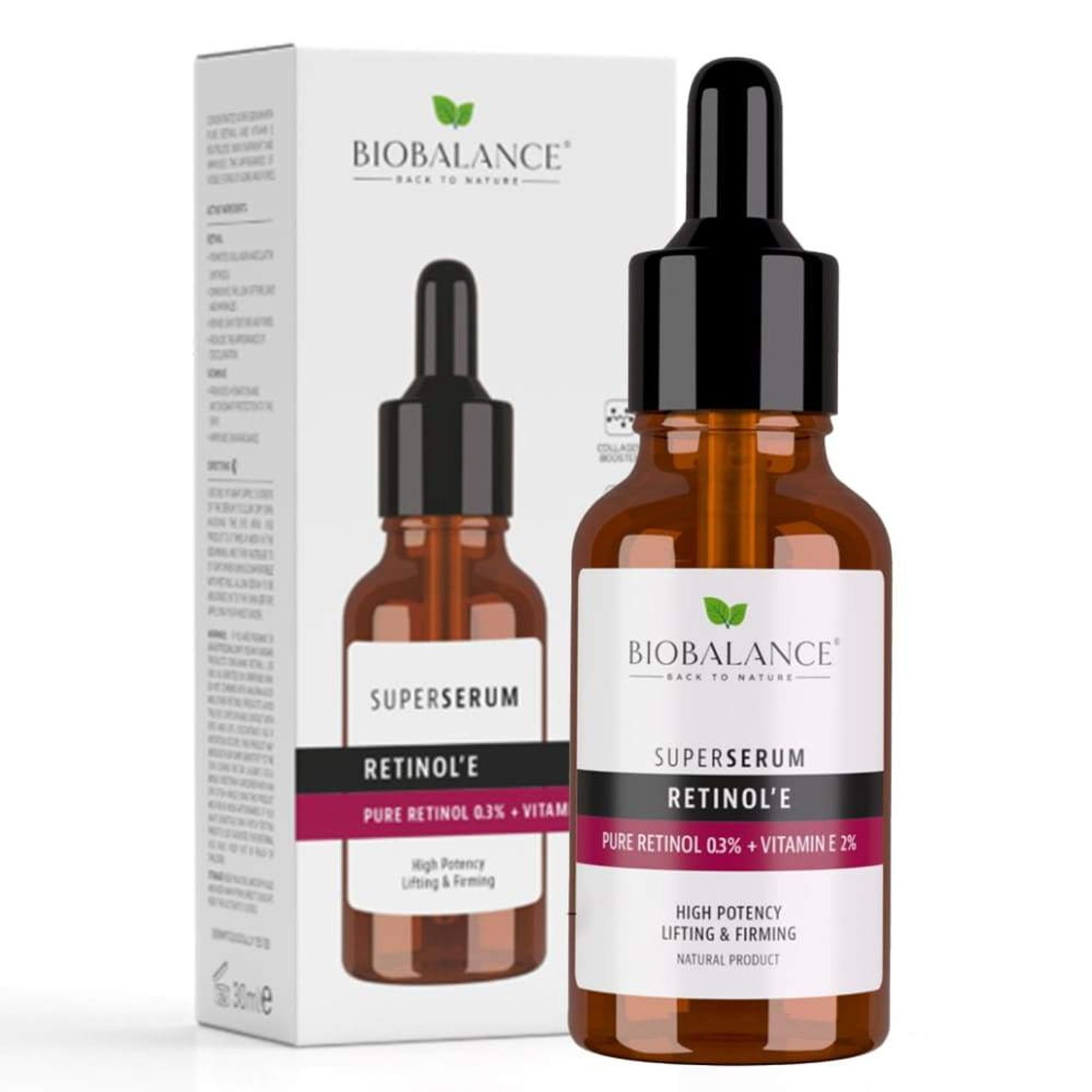 NATURAL RETINOL’E SUPER SERUM/ PURE RETINOL 0.3% + VITAMIN E 2%