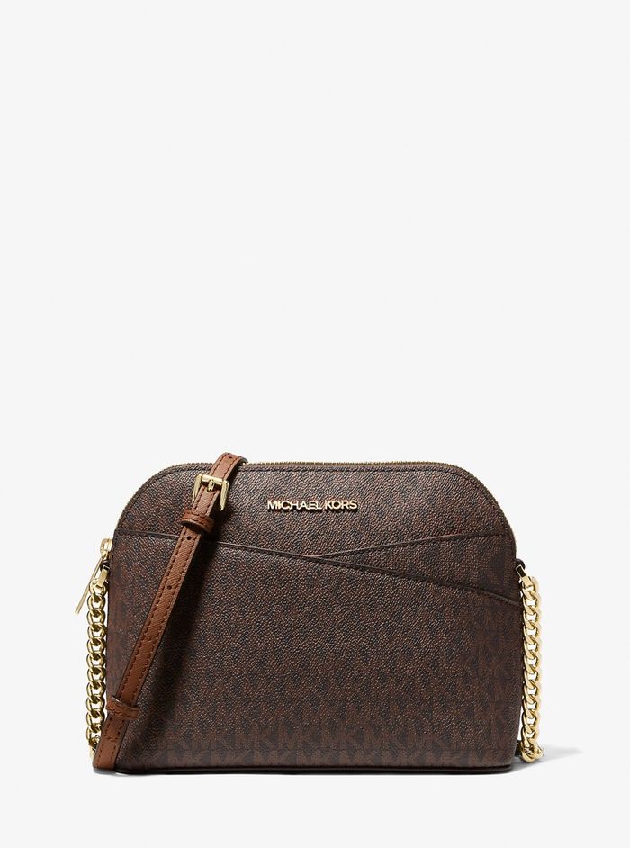 MK dome crossbody brown