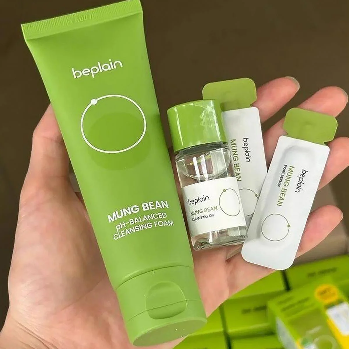 beplain Mung Bean pH-Balanced Cleansing Foam Set