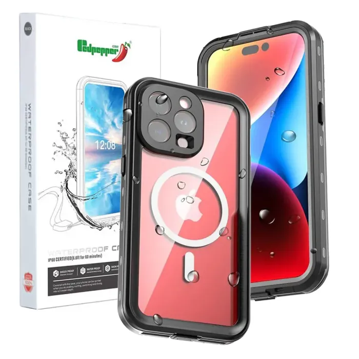 iPhone 15 Pro Max Waterproof case redpepper