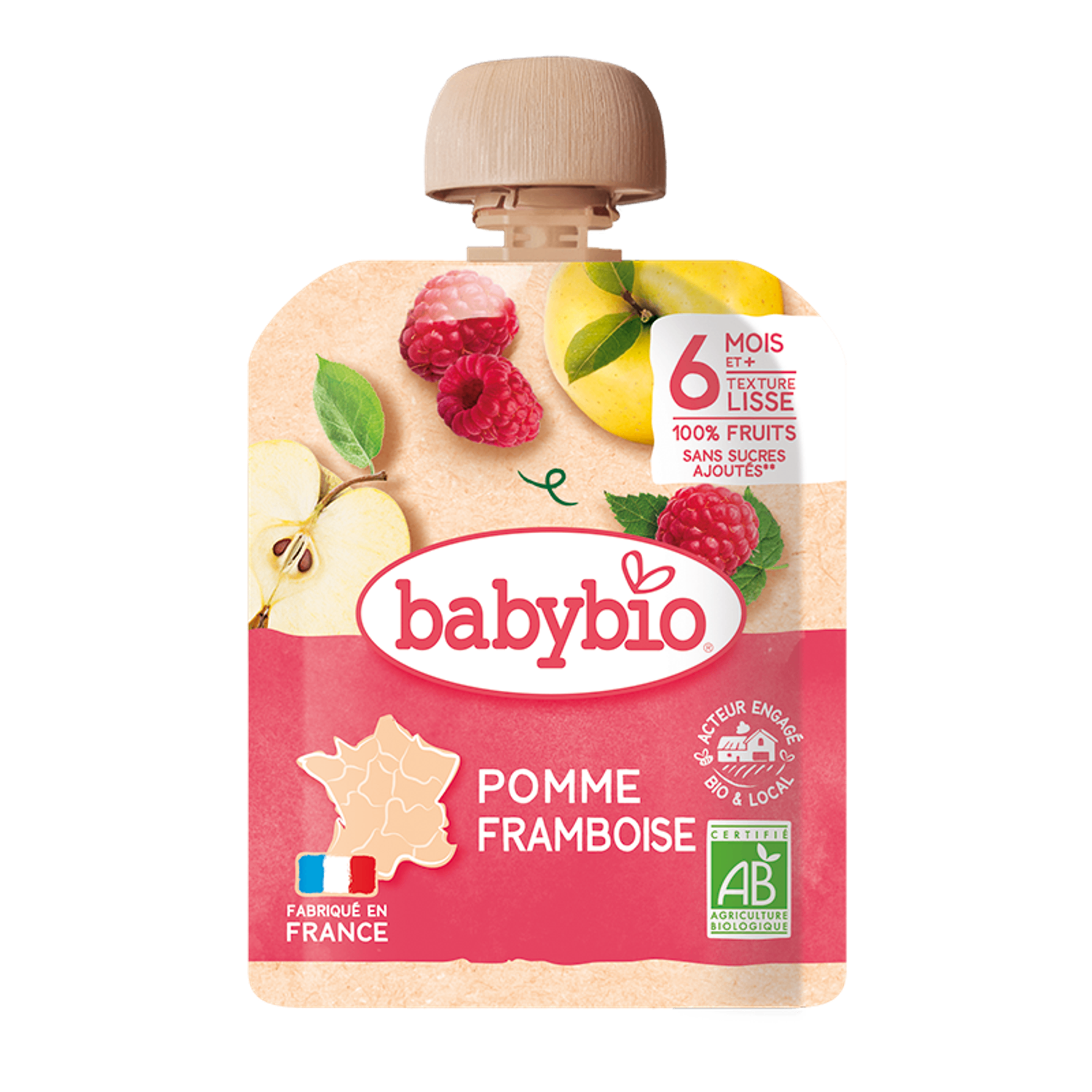 Babybio Aлим бөөрөлзгөнөтэй нухаш 90гр 6+сар