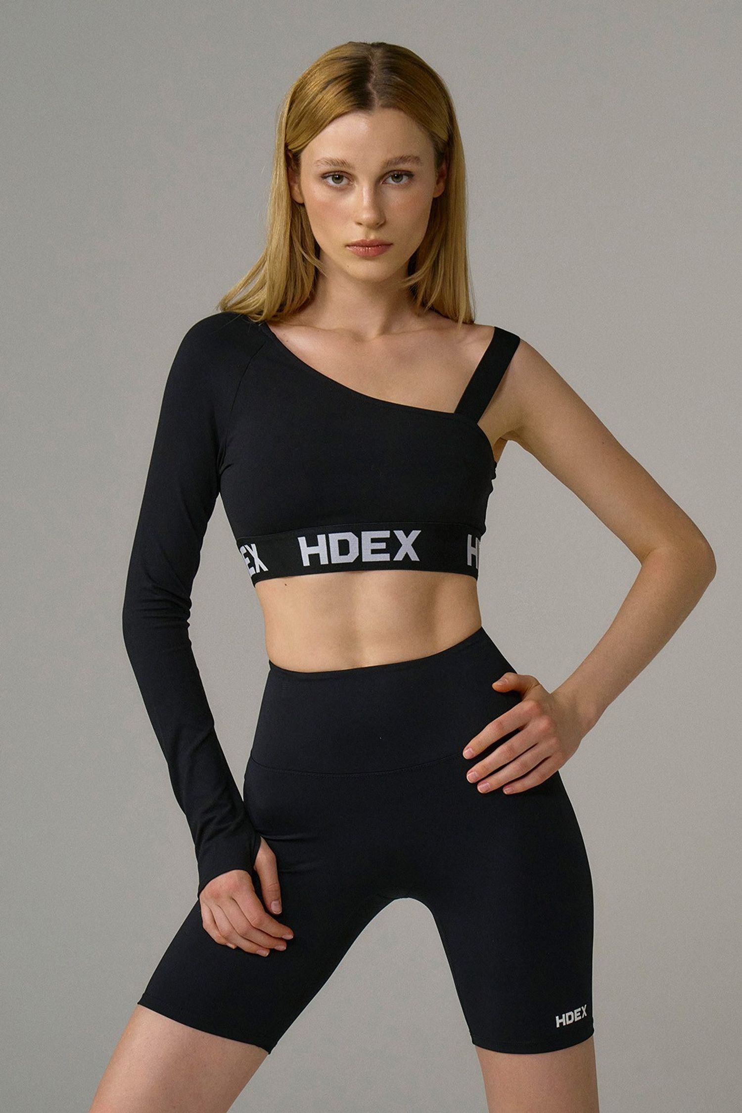 Pro One-Shoulder Crop Long Sleeve